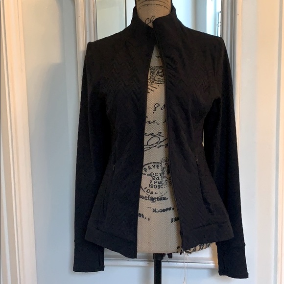 Shape Active Textured Jacket in Caviar - Picture 1 of 7